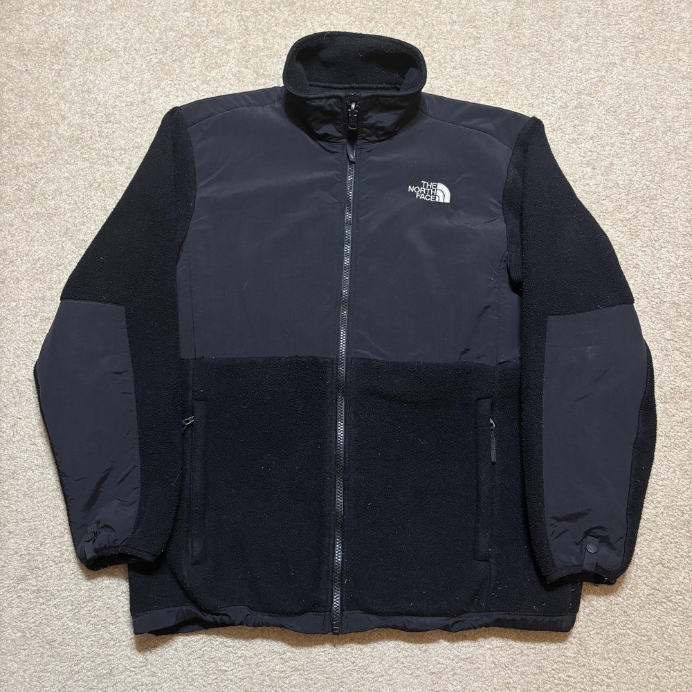 The North Face Denali Jacket Girls XL Black Polartec Fleece Zip Pockets Outdoor